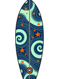 Navy Mint Orange Star Swirl Rug