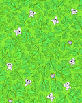 Whimsical Green Leaf Creatures Rug