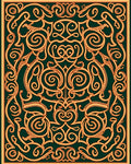 Emerald Green Ornate Swirls Rug