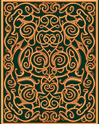 Emerald Green Ornate Swirls Rug