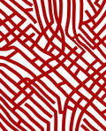 Crimson Red Intersecting Lines Rug