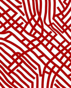 Crimson Red Intersecting Lines Rug