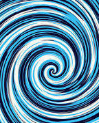 Navy Blue White Aqua Swirling Lines Rug