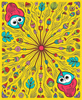 Whimsical Owl and Featherburst Meadow Rug