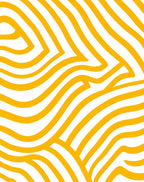 Golden Abstract Wave Lines Rug