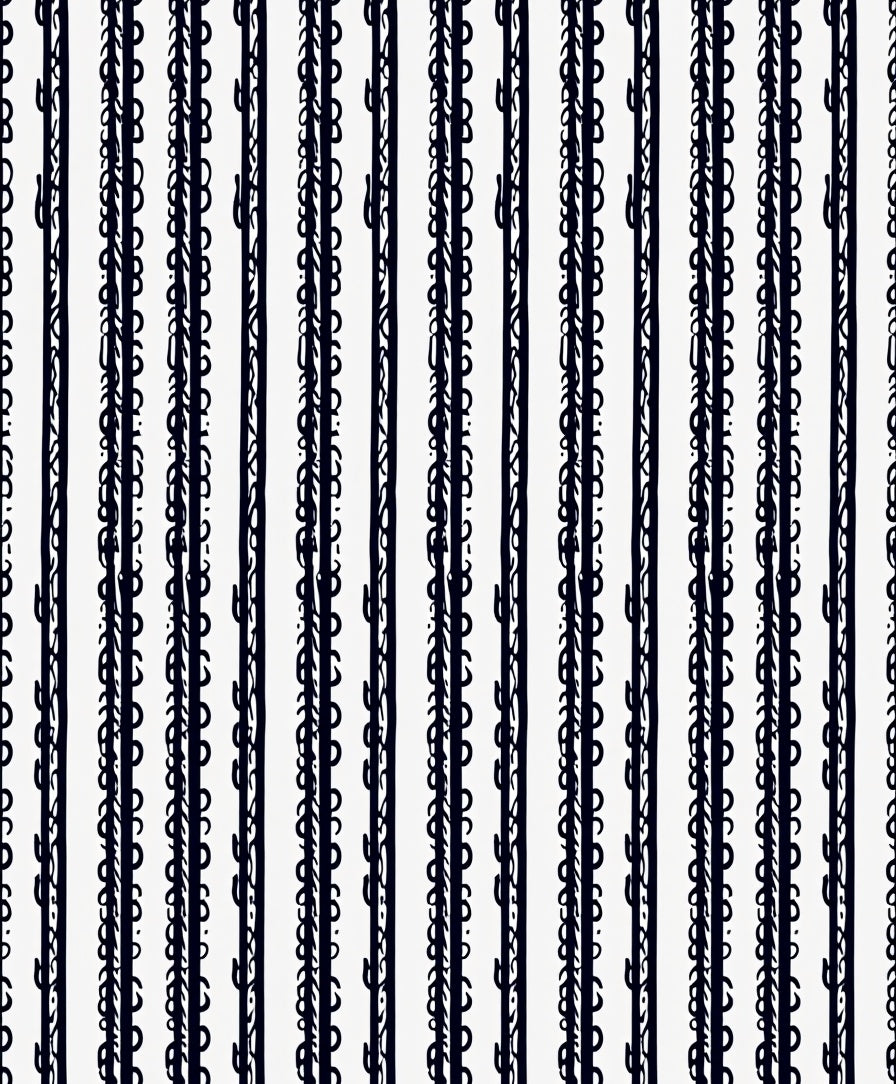 Navy White Vertical Abstract Stripe Rug
