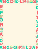 Alphabet Border With Whimsical Accents Rug