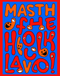 Bold Red Orange Playful Letters Rug
