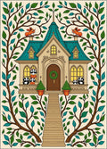Whimsical Woodland House Creatures Rug