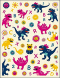 Whimsical Dinosaur Alphabet Playtime Rug