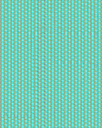 Aqua and Gold Geometric Hexagon Rug
