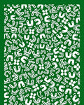 Emerald Green Abstract Forms Rug