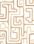 Sandy Beige Abstract Maze Rug