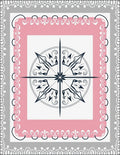 Pink Compass Star Ornate Rug
