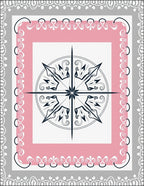 Pink Compass Star Ornate Rug