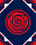 Crimson Swirl Graphic Diamond Rug