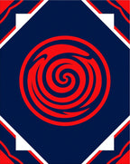 Crimson Swirl Graphic Diamond Rug