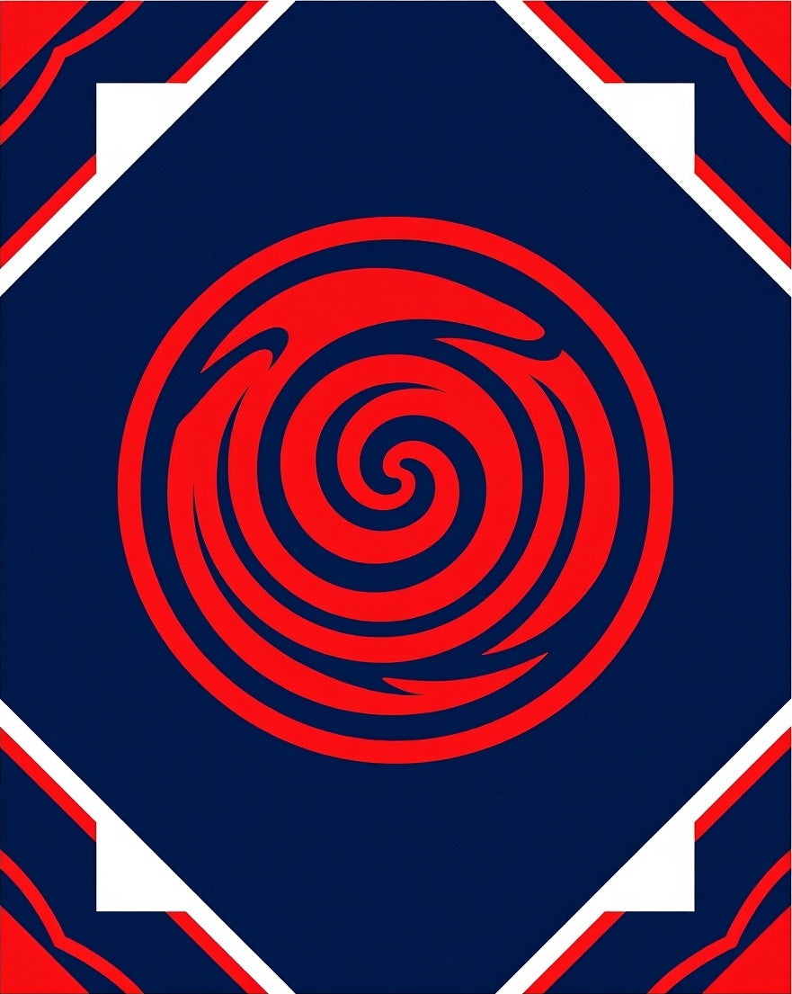 Crimson Swirl Graphic Diamond Rug