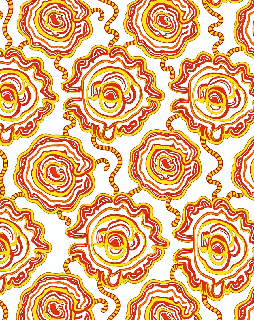 Radiant Sun Burst Floral Swirl Rug