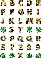 Bold Black Yellow Zebra Alphabet Rug