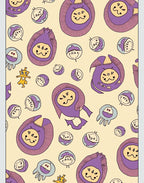 Whimsical Purple Creature Yellow Abstract Rug