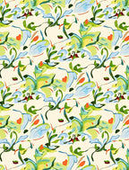 Abstract Verdant Vines Floral Arrangement Rug