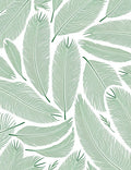 Green Feather Fern Arrangement Rug