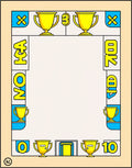 Retro Golden Trophy Champion Competition Rug