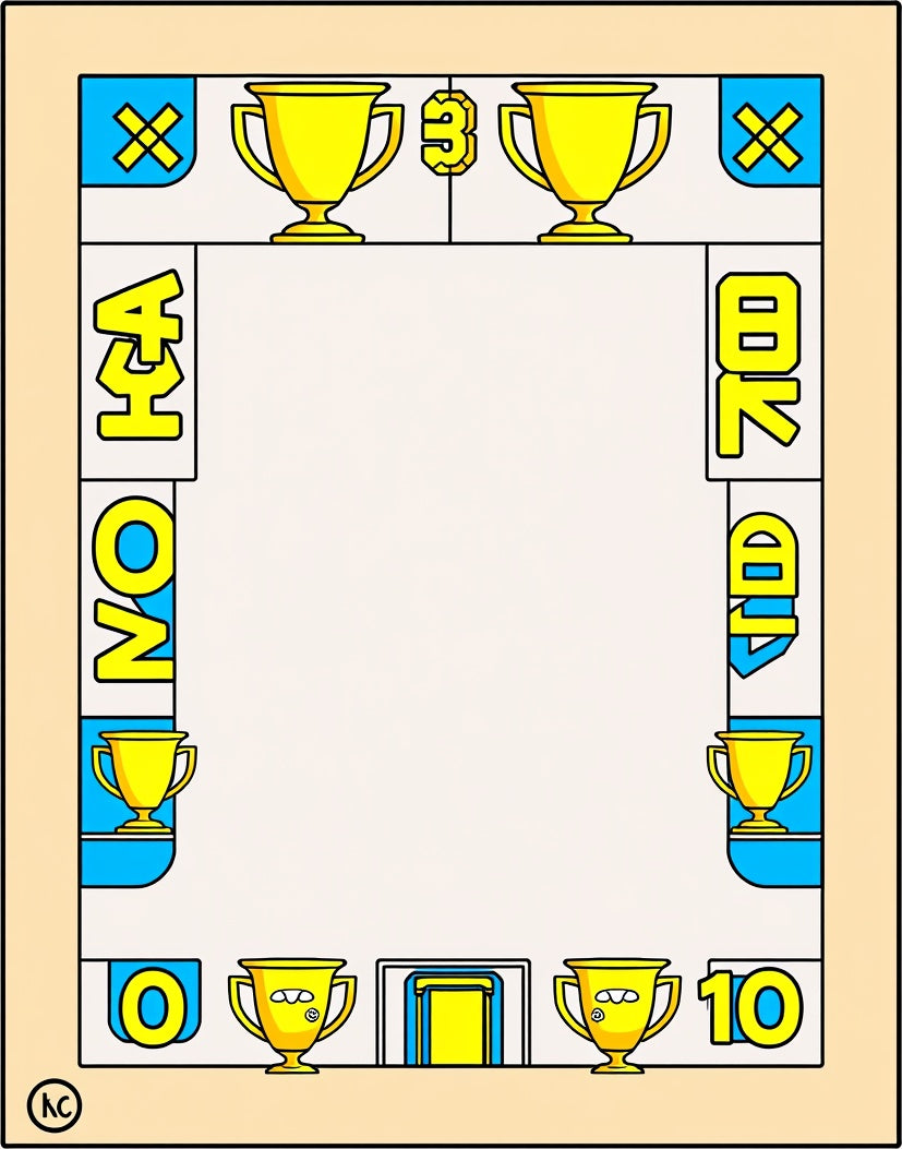 Retro Golden Trophy Champion Competition Rug