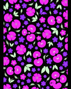 Bold Fuchsia Floral Butterfly Garden Rug