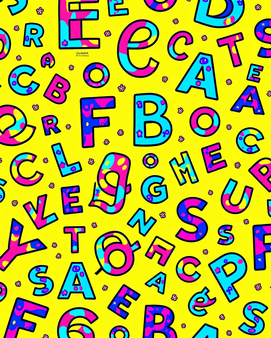 Bold Alphabet Splash Rug