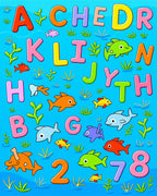Cheerful Alphabet Sea Life Friends Rug