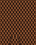 Golden Orange Floral Tessellation Rug
