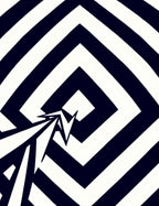 Monochromatic Abstract Optical Illusion Rug