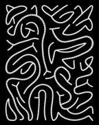 Bold Black White Abstract Swirls Rug