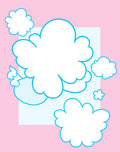 Whimsical Pink Cloudscape Abstract Rug