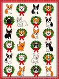 Christmas Corgi Wreath Collection Rug