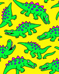 Bright Green Dinosaur Spots Rug