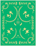 Golden Stars Laurel Wreath Garden Rug