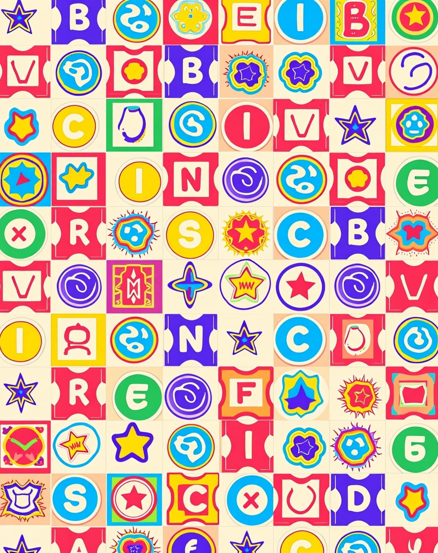 Playful Alphabet And Star Blocks Rug