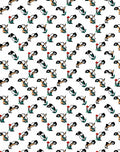 Abstract Whimsical Penguin Family Rendition Rug