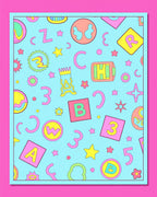 Whimsical Alphabet Numbers Playful Colors Rug