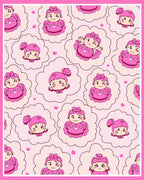 Pink Kawaii Girl Cloud Collage Rug