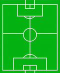 Green Soccer Field Geometric Rug