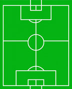 Green Soccer Field Geometric Rug