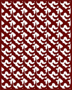 Bold Crimson Abstract Swirls Rug
