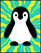 Bold Blue Yellow Penguin Radiance Rug
