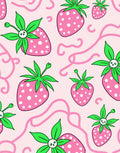 Pink Strawberry Swirls and Curls Rug