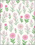 Pink Daisy Floral Branch Whimsical Rug