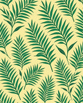 Verdant Fronds On Cream Background Rug